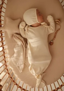 Online geknotetes Babykleid ivory Oberteile|Overalls