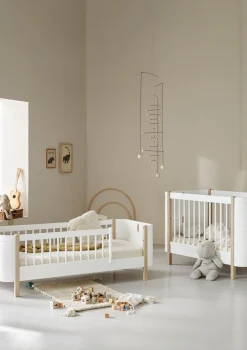 Sale Geschwisterset für 'Wood Mini+' Babybett inkl. Junior-Erweiterung zu zwei Betten / Eiche Kinder Babybetten & Kinderbetten|Babybetten