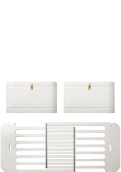 Sale Geschwisterset für 'Wood Mini+' Babybett inkl. Junior-Erweiterung zu zwei Betten / Eiche Kinder Babybetten & Kinderbetten|Babybetten