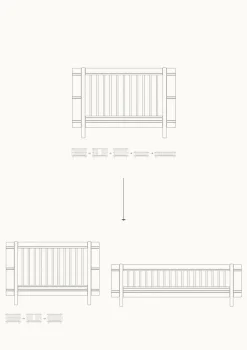 Sale Geschwisterset für 'Wood Mini+' Babybett inkl. Junior-Erweiterung zu zwei Betten / Eiche Kinder Babybetten & Kinderbetten|Babybetten