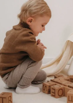 Sale Gestrickte Babyhose zum Mitwachsen Unterteile