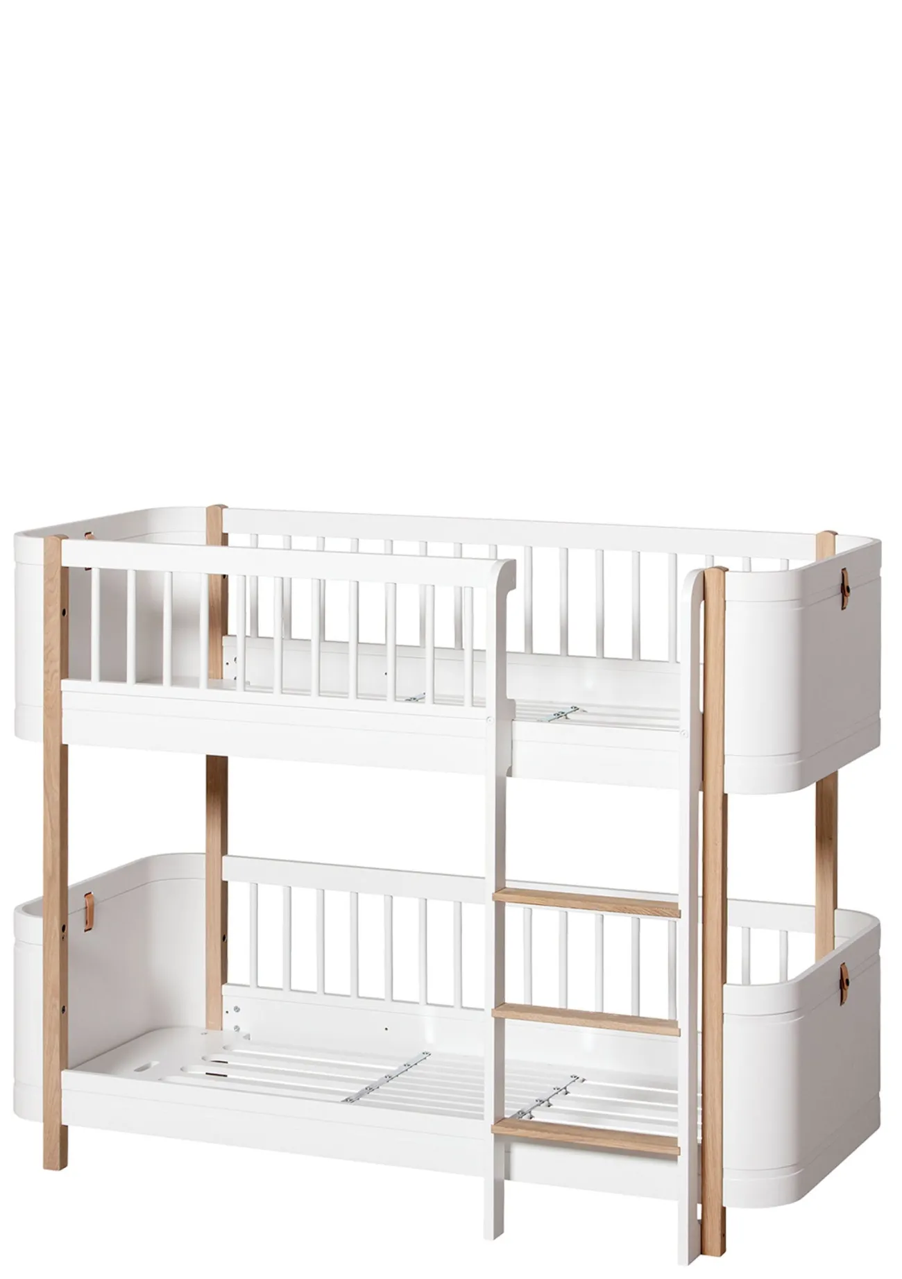 Clearance halbhohes Etagenbett 'Wood Mini+' weiß / Eiche 162 x 68 cm Kinder Hochbetten & Etagenbetten|Babybetten & Kinderbetten