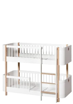 Clearance halbhohes Etagenbett 'Wood Mini+' weiß / Eiche 162 x 68 cm Kinder Hochbetten & Etagenbetten|Babybetten & Kinderbetten