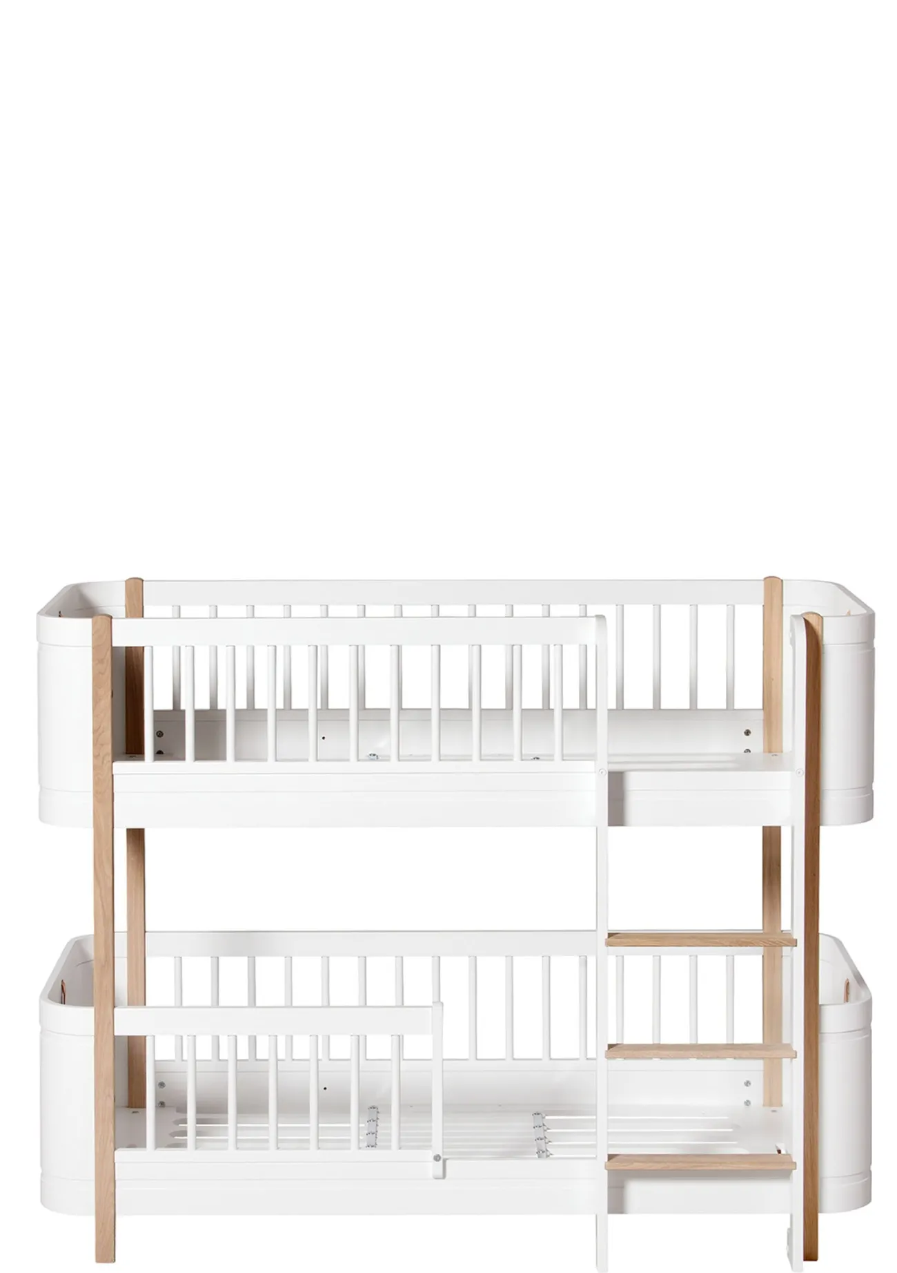Clearance halbhohes Etagenbett 'Wood Mini+' weiß / Eiche 162 x 68 cm Kinder Hochbetten & Etagenbetten|Babybetten & Kinderbetten