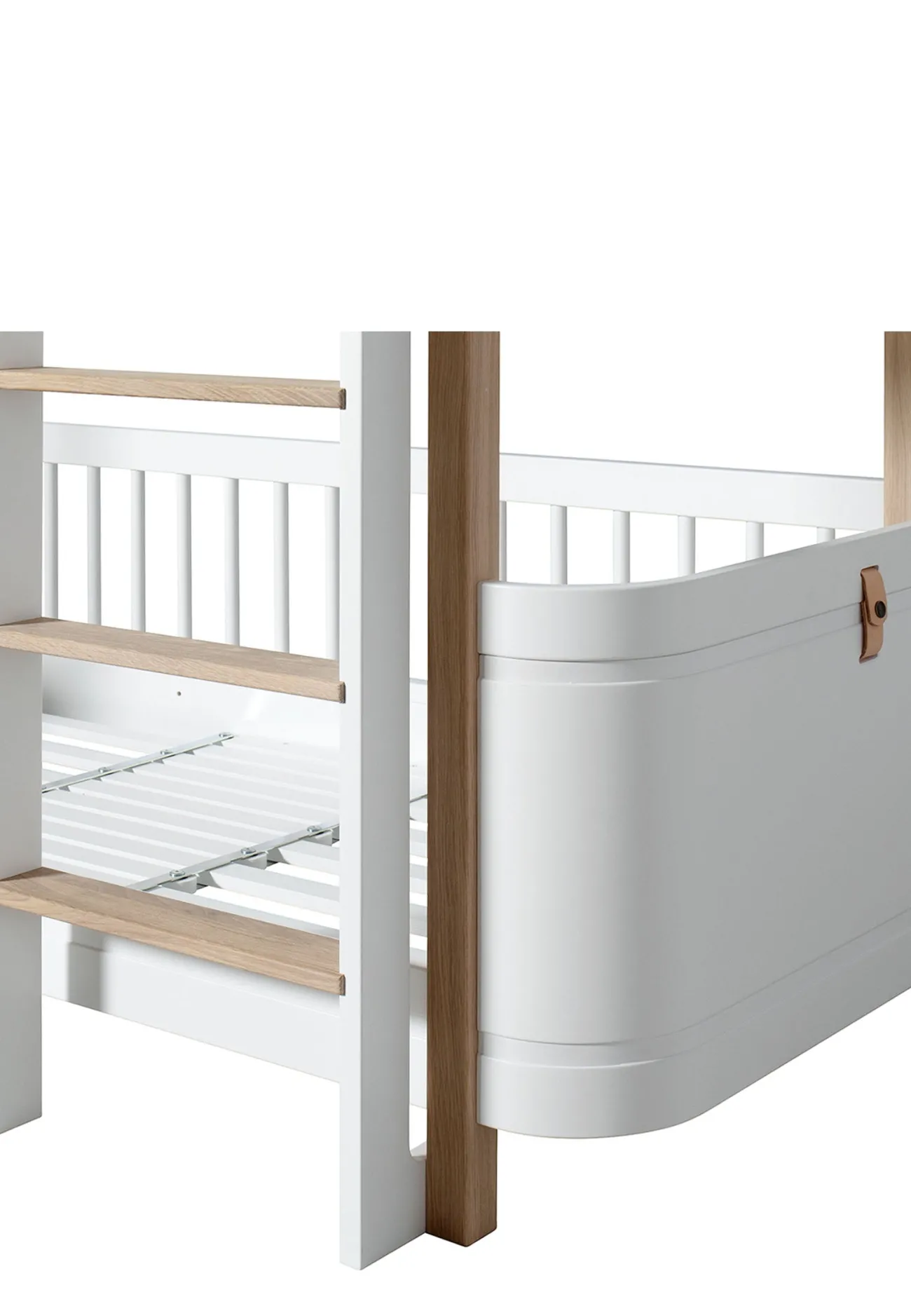 Clearance halbhohes Etagenbett 'Wood Mini+' weiß / Eiche 162 x 68 cm Kinder Hochbetten & Etagenbetten|Babybetten & Kinderbetten
