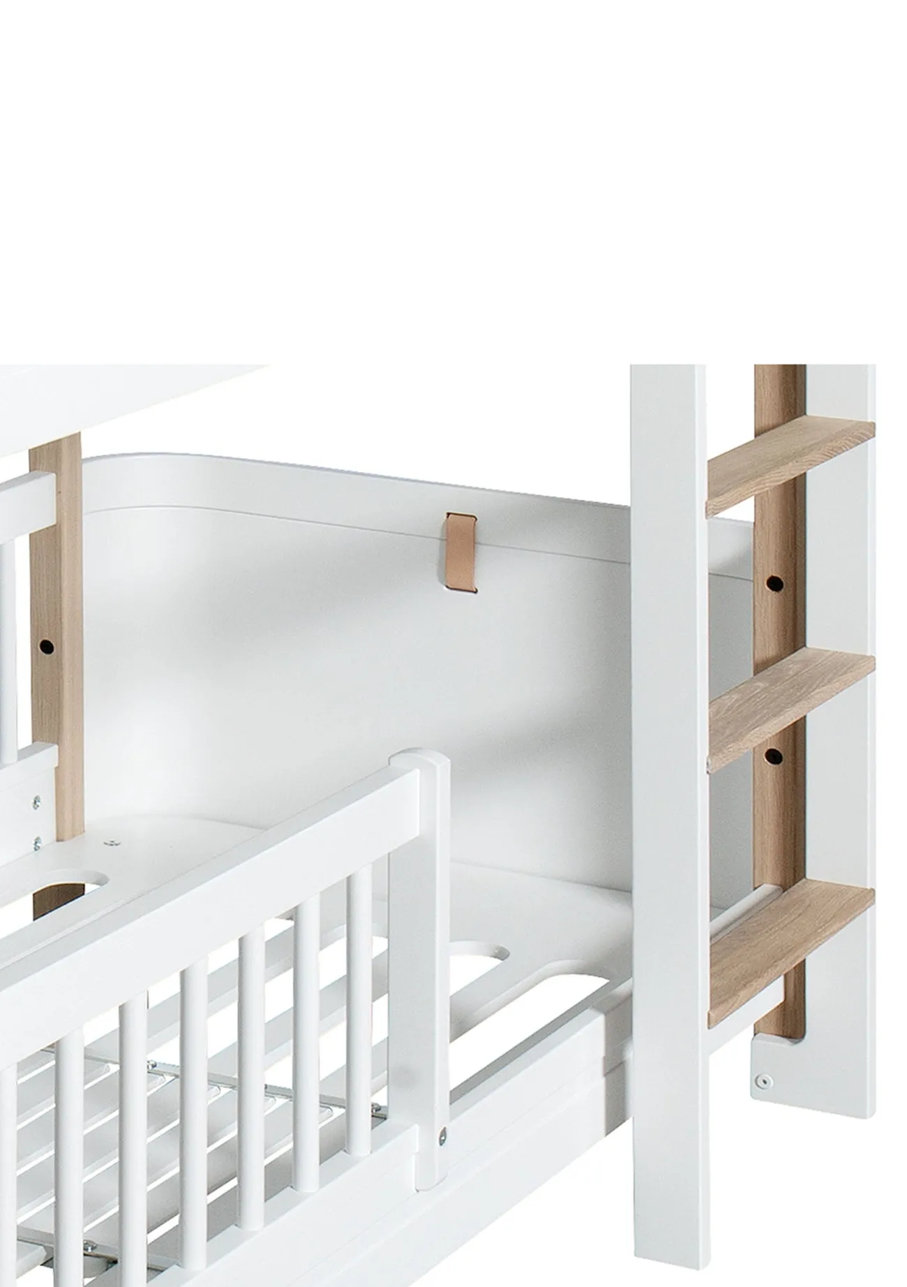 Clearance halbhohes Etagenbett 'Wood Mini+' weiß / Eiche 162 x 68 cm Kinder Hochbetten & Etagenbetten|Babybetten & Kinderbetten