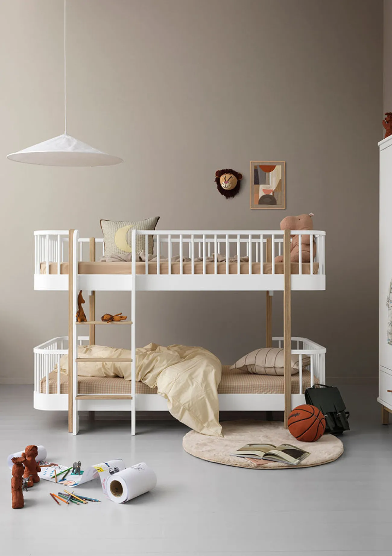 Clearance halbhohes Etagenbett 'Wood Original' Weiss 200 x 90 cm Kinder Hochbetten & Etagenbetten|Babybetten & Kinderbetten