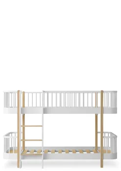Outlet halbhohes Etagenbett 'Wood Original' Weiss / Eiche 200 x 90 cm Kinder Hochbetten & Etagenbetten|Babybetten & Kinderbetten