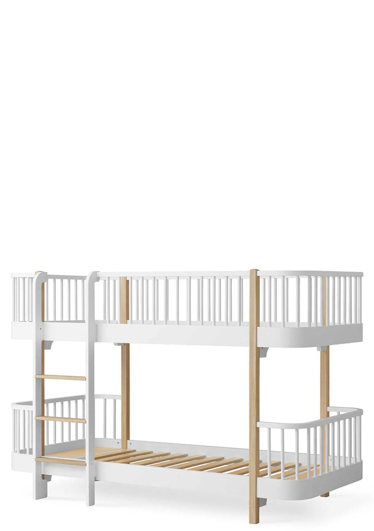 Outlet halbhohes Etagenbett 'Wood Original' Weiss / Eiche 200 x 90 cm Kinder Hochbetten & Etagenbetten|Babybetten & Kinderbetten
