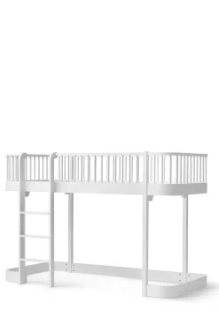 Discount halbhohes Hochbett 'Wood Original' 200 x 90 cm Kinder Hochbetten & Etagenbetten|Babybetten & Kinderbetten