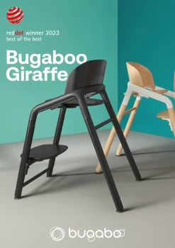 Best Hochstuhl 'Giraffe' neutrales Holz / Weiß Kinder Kinderstühle & Kindertische|Hochstühle