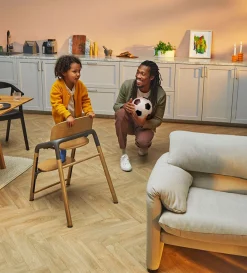 Best Hochstuhl 'Giraffe' neutrales Holz / Weiß Kinder Kinderstühle & Kindertische|Hochstühle