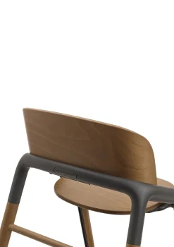 Best Hochstuhl 'Giraffe' warmes Holz / grau Kinder Kinderstühle & Kindertische|Hochstühle