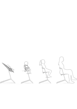 Hot Hochstuhl 'Lemo' 4-in-1 Set All White / White Kinder Kinderstühle & Kindertische|Hochstühle