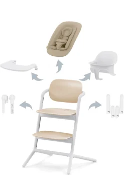 Outlet Hochstuhl 'Lemo' 4-in-1 Set Sand White / White Kinder Kinderstühle & Kindertische|Hochstühle