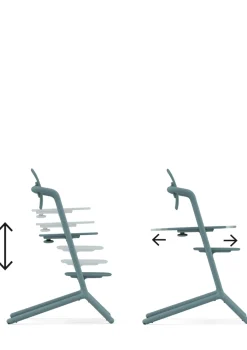 New Hochstuhl 'Lemo' 3-in-1 Set Stone Blue / Mid Blue Kinder Kinderstühle & Kindertische|Hochstühle