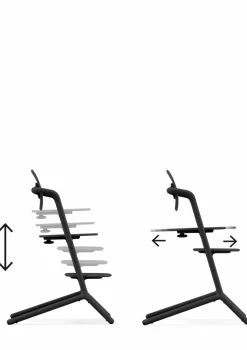 New Hochstuhl 'Lemo' 3-in-1 Set Stunning Black / Black Kinder Kinderstühle & Kindertische|Hochstühle