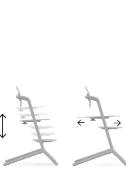 Hochstuhl 'Lemo' 3-in-1 Set Suede Grey / Mid Grey Kinder Kinderstühle & Kindertische|Hochstühle