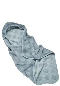 Hoodie Organic 'Dots' Blueberry Kinder Bademäntel|Badzubehör