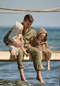 Outlet Hoodie Organic 'Woodland' Kinder Bademäntel|Badzubehör