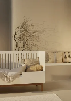 Sale 2-in-1 Babybett Bank 'Mood' Weiß 140 x 70 cm Kinder Babybetten & Kinderbetten|Babybetten