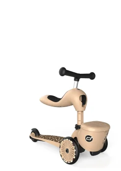 New 2in1 Kickboard 'Highway Kick 1 Lifestyle' Leopard Laufräder & Helme