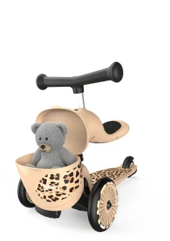 New 2in1 Kickboard 'Highway Kick 1 Lifestyle' Leopard Laufräder & Helme