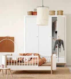 Hot Juniorbett 'Wood Mini+' weiß / Eiche 162 x 68 cm Kinder Jugendzimmer|Jugendzimmer