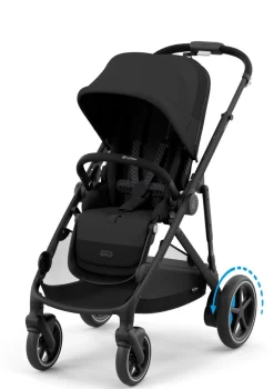 Online Kinderwagen 'e-Gazelle S' Black / Moon Black Kinder Kinderwagen|E-Kinderwagen