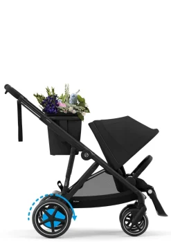 Online Kinderwagen 'e-Gazelle S' Black / Moon Black Kinder Kinderwagen|E-Kinderwagen