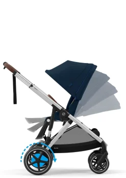 Sale Kinderwagen 'e-Gazelle S' Silver / Ocean Blue Kinder Kinderwagen|E-Kinderwagen