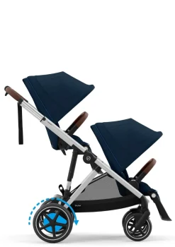 Sale Kinderwagen 'e-Gazelle S' Silver / Ocean Blue Kinder Kinderwagen|E-Kinderwagen