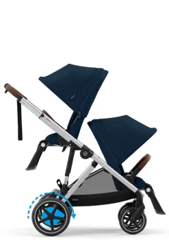 Sale Kinderwagen 'e-Gazelle S' Silver / Ocean Blue Kinder Kinderwagen|E-Kinderwagen