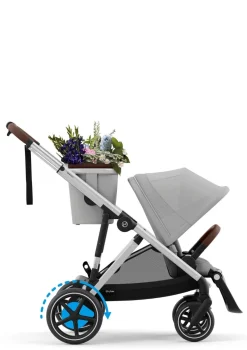 Sale Kinderwagen 'e-Gazelle S' Silver / Stone Grey Kinder Kinderwagen|E-Kinderwagen