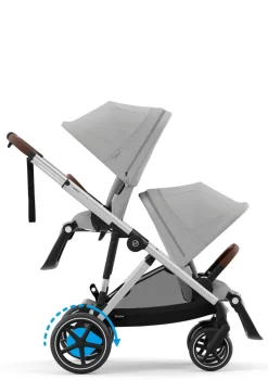 Sale Kinderwagen 'e-Gazelle S' Silver / Stone Grey Kinder Kinderwagen|E-Kinderwagen