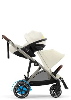 Hot Kinderwagen 'e-Gazelle S' Taupe / Seashell Beige Kinder Kinderwagen|E-Kinderwagen