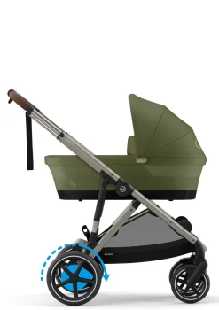 Sale Kinderwagen 'e-Gazelle S' Taupe / Moss Green Kinder Kinderwagen|E-Kinderwagen