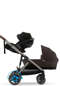 Kinderwagen 'e-Gazelle S' Taupe / Chocolate Brown Kinder Kinderwagen|E-Kinderwagen