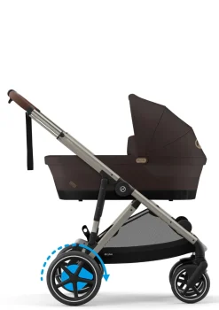 Kinderwagen 'e-Gazelle S' Taupe / Chocolate Brown Kinder Kinderwagen|E-Kinderwagen