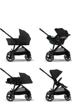 Outlet Kinderwagen 'Gazelle S' Black / Moon Black Kinder Kinderwagen|Geschwisterwagen