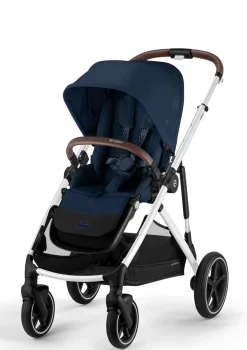 Hot Kinderwagen 'Gazelle S' Silver / Ocean Blue Kinder Kinderwagen|Zwillingswagen