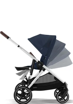 Hot Kinderwagen 'Gazelle S' Silver / Ocean Blue Kinder Kinderwagen|Zwillingswagen
