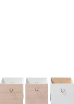 Hot Kisten 'Wood' weiß/eiche Kinder Aufbewahrung|Jugendzimmer