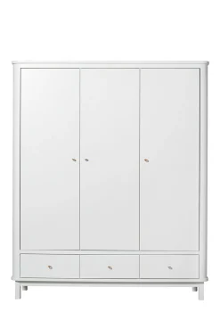 Clearance Kleiderschrank 'Wood' 3-türig weiss Kinder Kleiderschränke & Regale