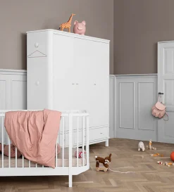 Clearance Kleiderschrank 'Wood' 3-türig weiss Kinder Kleiderschränke & Regale