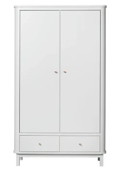 Sale Kleiderschrank 'Wood' 2-türig weiss Kinder Kleiderschränke & Regale