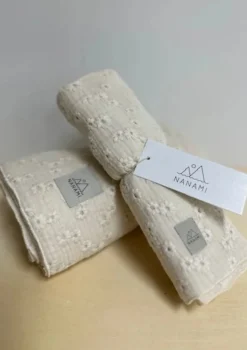 Clearance Mulltuch mit Stickereien 60 x 60 cm Mulltücher|Mulltücher