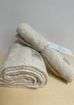 Clearance Mulltuch mit Stickereien 60 x 60 cm Mulltücher|Mulltücher