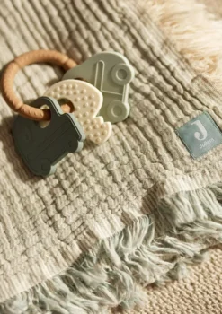 Outlet Musselin Decke 'Fringe Stripe' 120 x 120 cm Kinder Decken & Kissen|Decken & Kissen