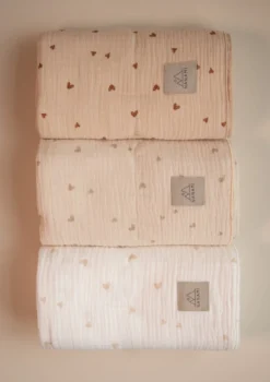 Best Musselin Mulltuch 'Heart' 135 x 100 cm Mulltücher|Mulltücher